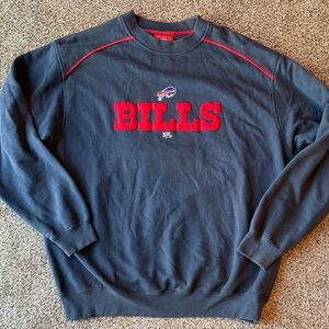 NFL | Vintage Navy Crewneck Sweatshirt w/ Buffalo Bills Logo